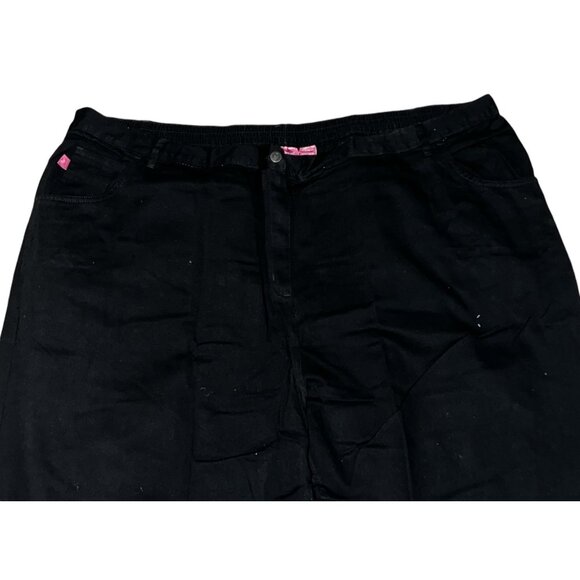 Woman Within NWOT Stretch Cotton Chino Straight Leg Pant Sz 20 Wide Black Plus - Picture 10 of 16